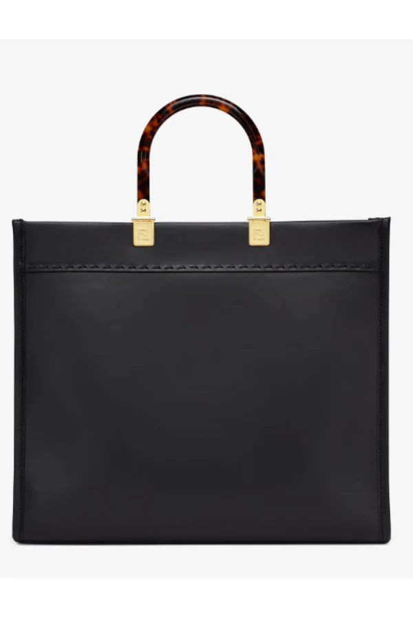 Fendi Sunshine Black leather shopper tote - Image 2