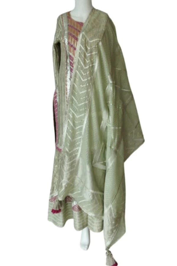 Festive Mint Green Sharara set