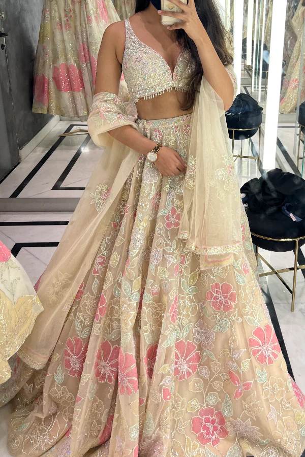 Floral Embellished Lehenga