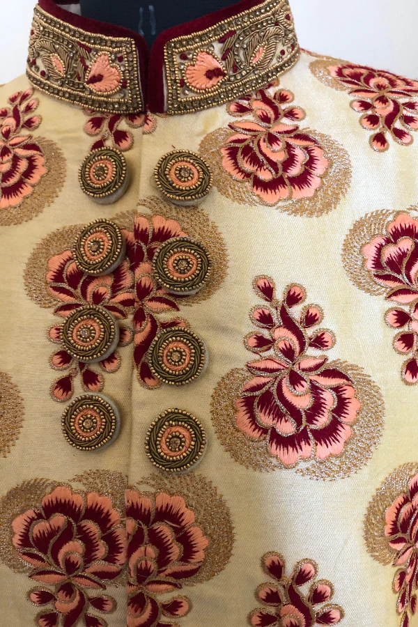 Floral printed sherwani - Image 2