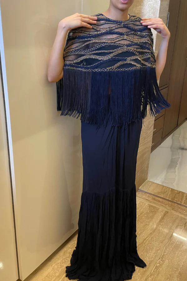 fringe cape and skirt set - Image 2