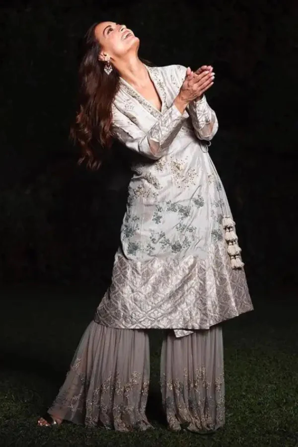 Garo overlap kurta & gharara set