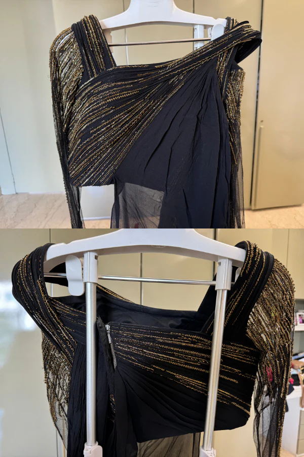 Gaurav Gupta black drape lehenga - Image 2