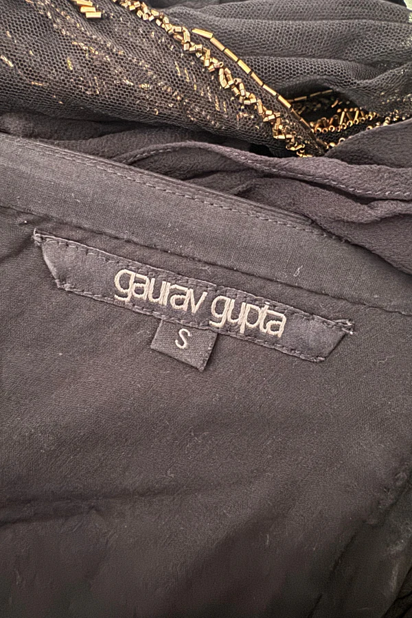 Gaurav Gupta black drape lehenga - Image 4