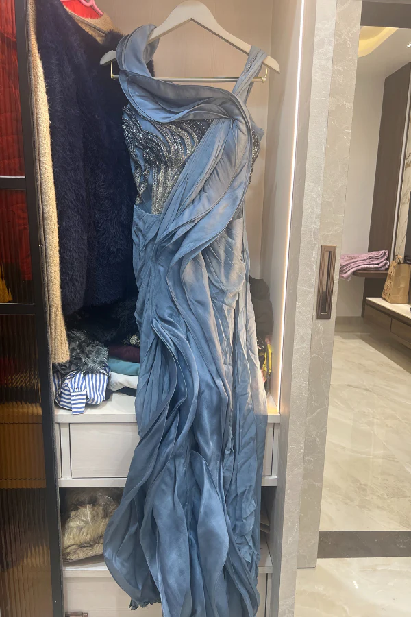 Gaurav Gupta Blue draped saree