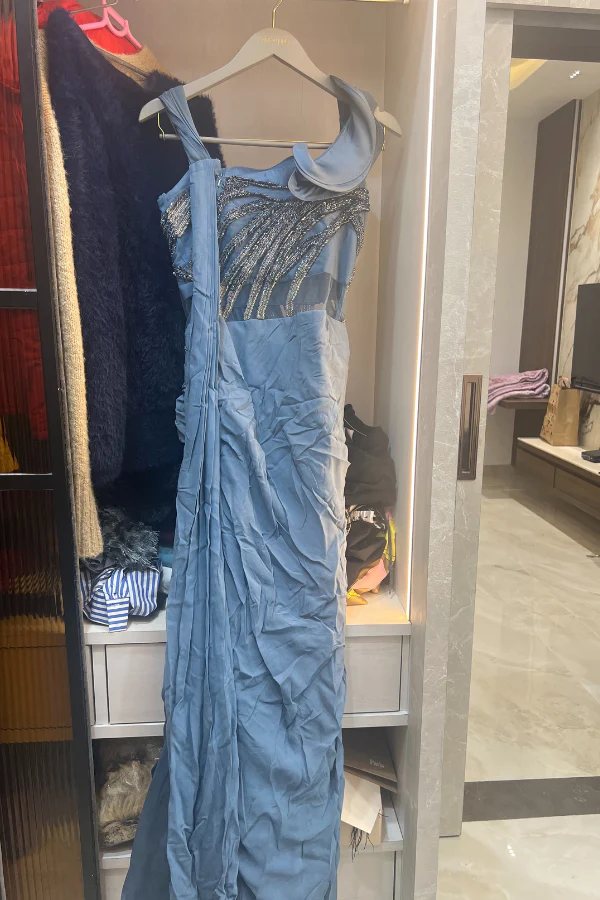 Gaurav Gupta Blue draped saree - Image 2
