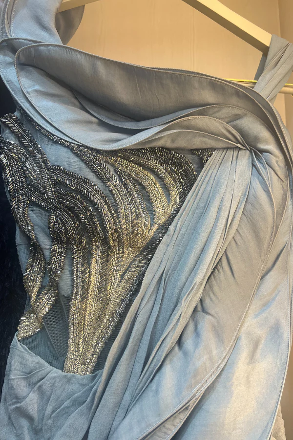 Gaurav Gupta Blue draped saree - Image 3