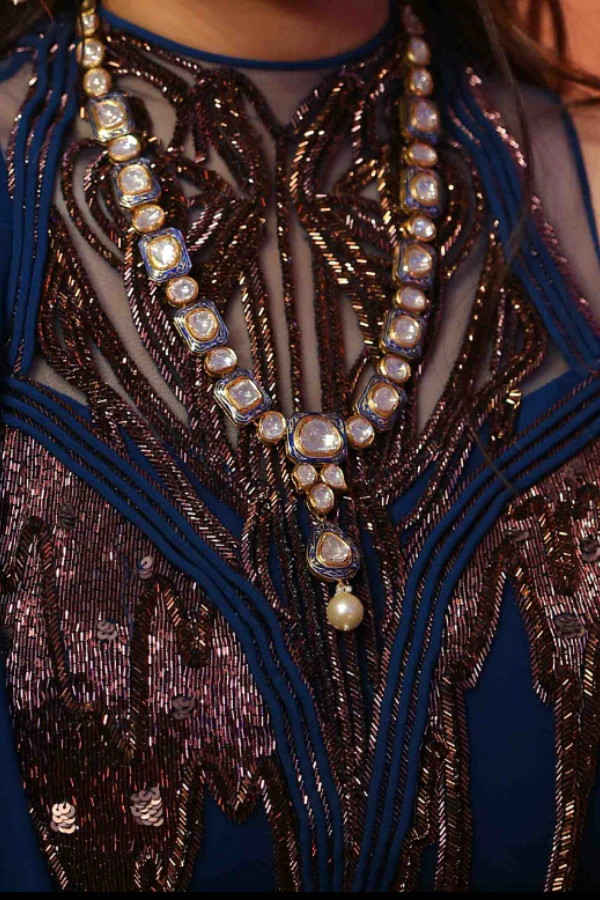 Gaurav Gupta blue lehenga sari - Image 4