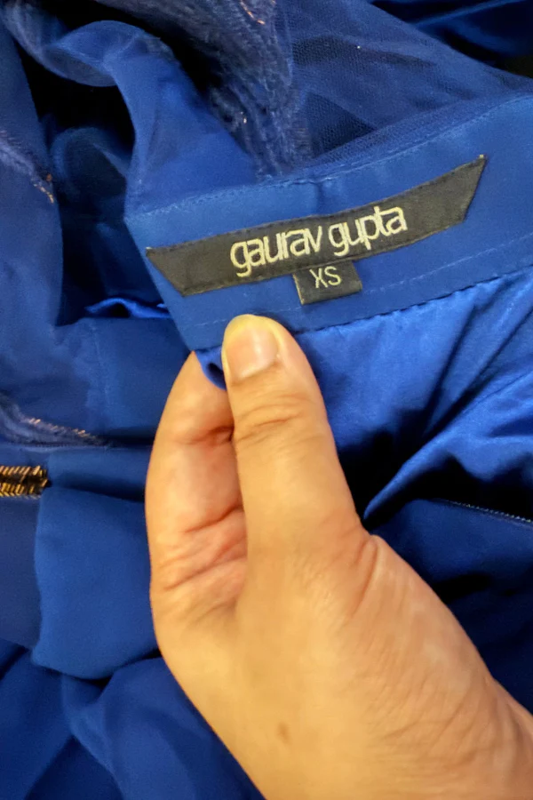 Gaurav Gupta blue lehenga sari - Image 5