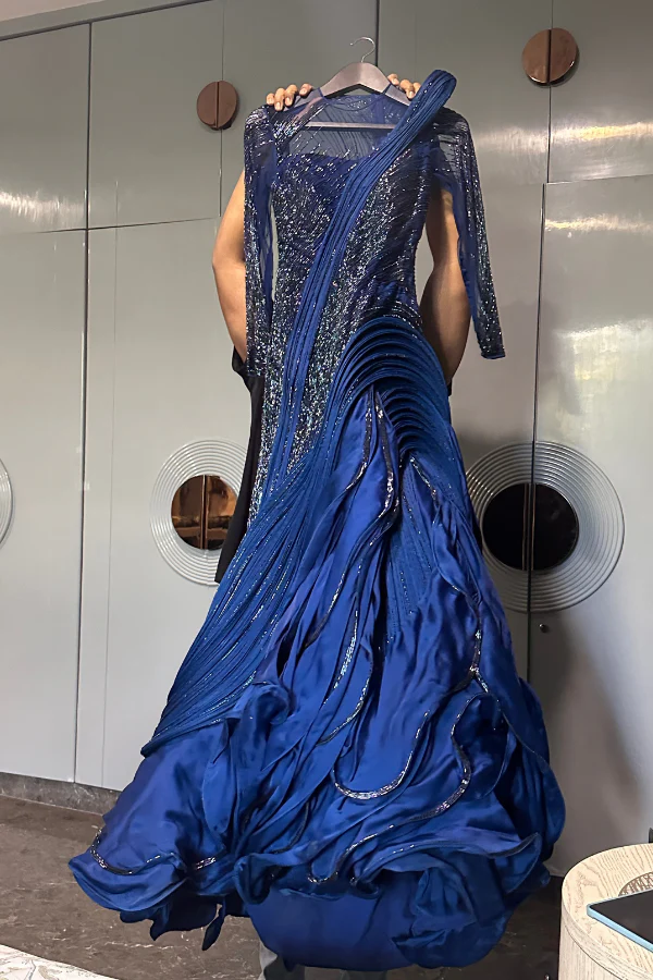 Gaurav gupta blue sculpted gown - Image 2
