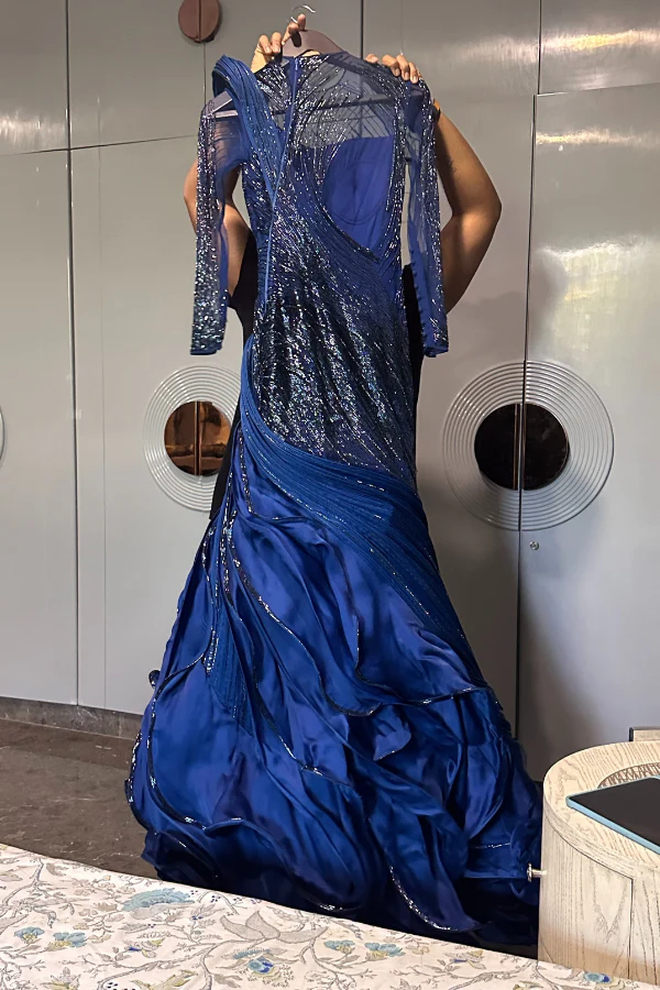 Gaurav gupta blue sculpted gown - Image 3