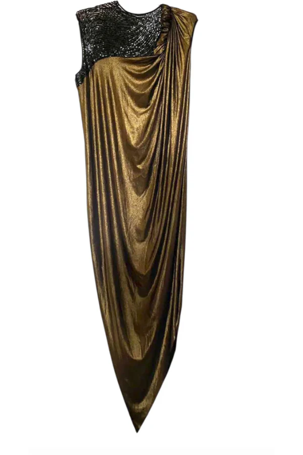 Gaurav Gupta Gold Drape Gown Dress