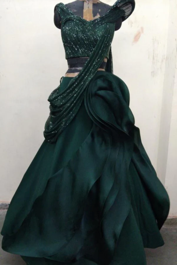 Gaurav Gupta Green sculpted gown - Image 5