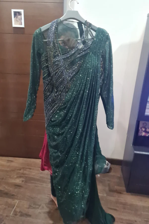 Gaurav gupta green stitched saree gown - Image 2