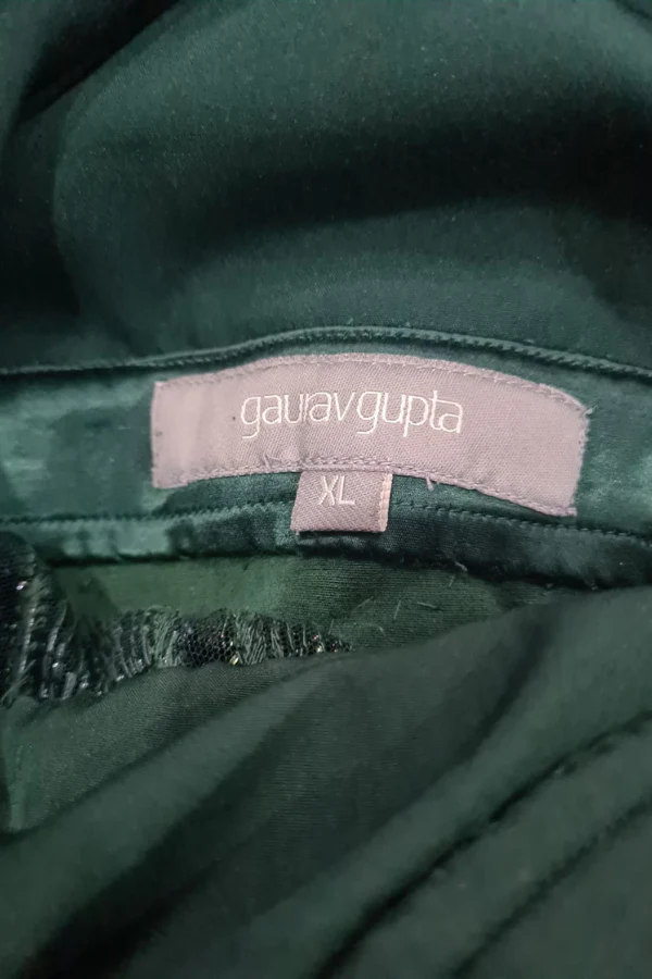Gaurav gupta green stitched saree gown - Image 4