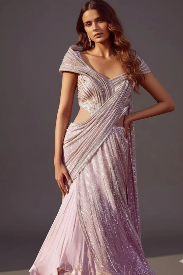Gaurav Gupta Pink sculpted gown