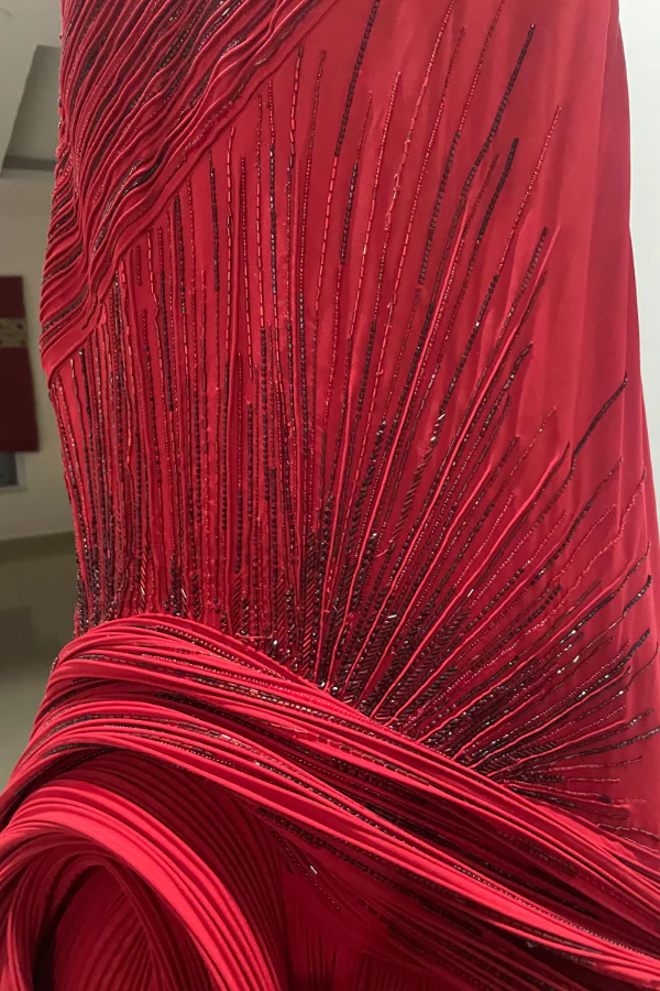 Gaurav Gupta Red Sculpted Gown - Image 4