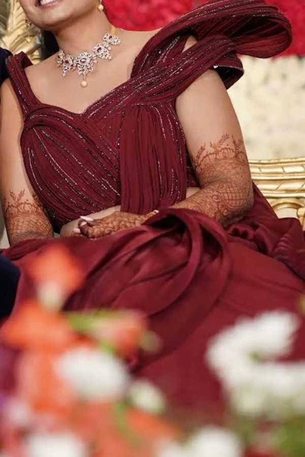 Gaurav Gupta red structured lehenga - Image 3