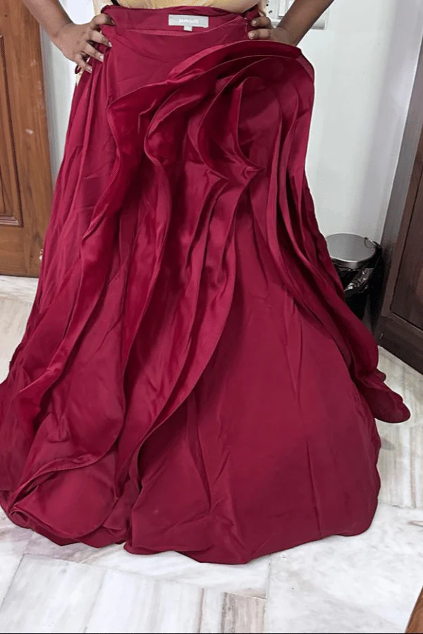 Gaurav Gupta red structured lehenga - Image 5