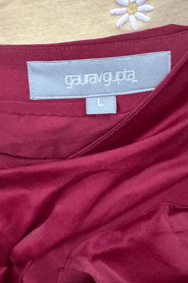 Gaurav Gupta red structured lehenga - Image 8