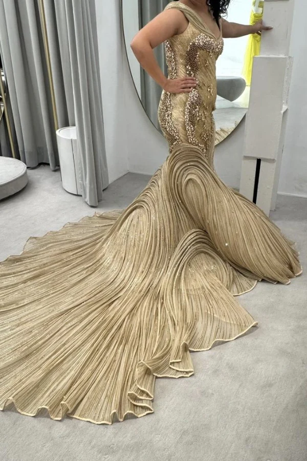 Gaurav Gupta Sculpted gold gown - Image 3