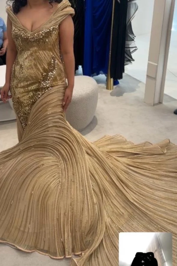 Gaurav Gupta Sculpted gold gown - Image 4