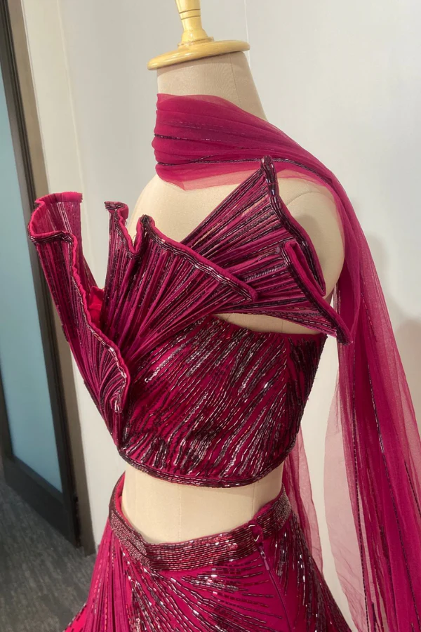 Gaurav Gupta Sculpted Lehenga Set - Image 5