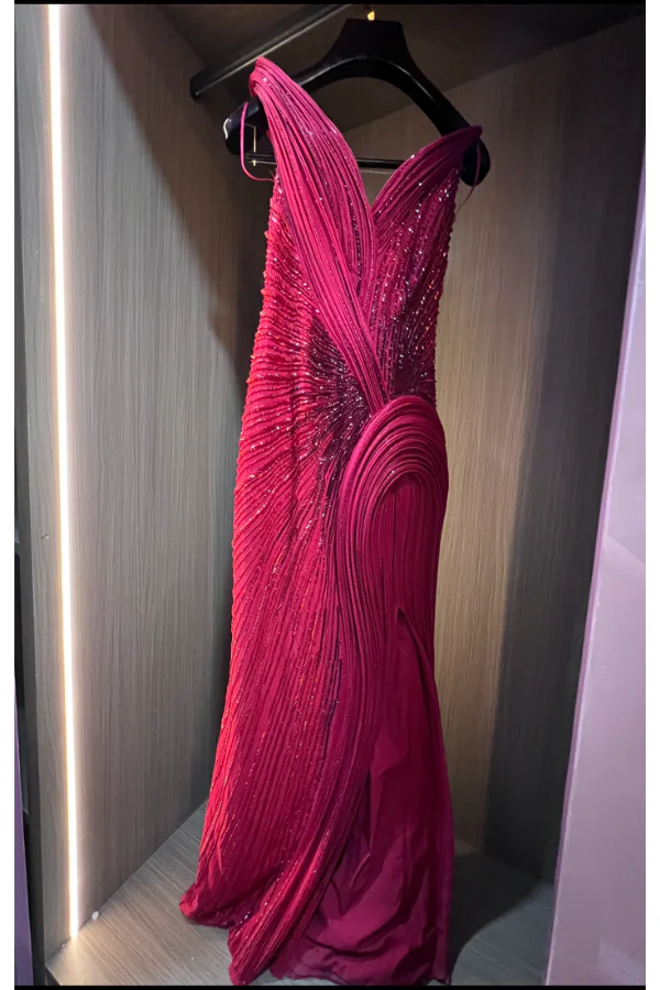 Gaurav Gupta sculpted red gown - Image 4