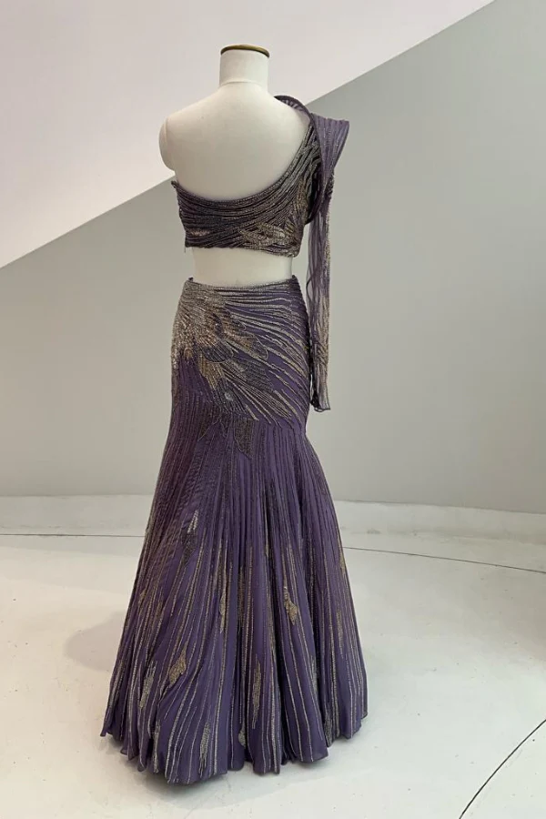 gaurav Gupta Shell Amethyst Lehenga - Image 5
