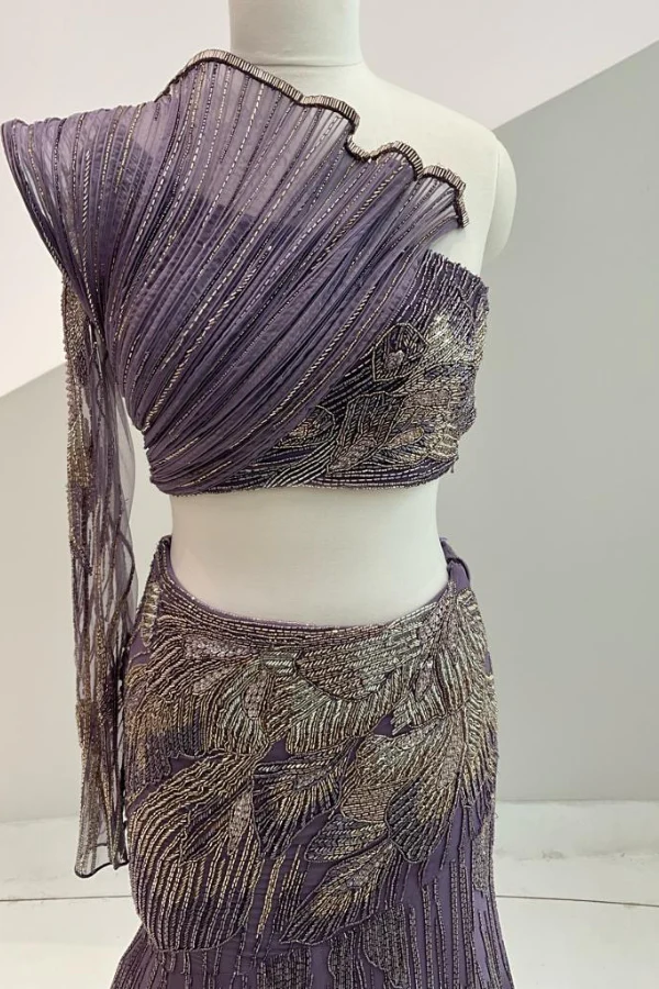 gaurav Gupta Shell Amethyst Lehenga - Image 9