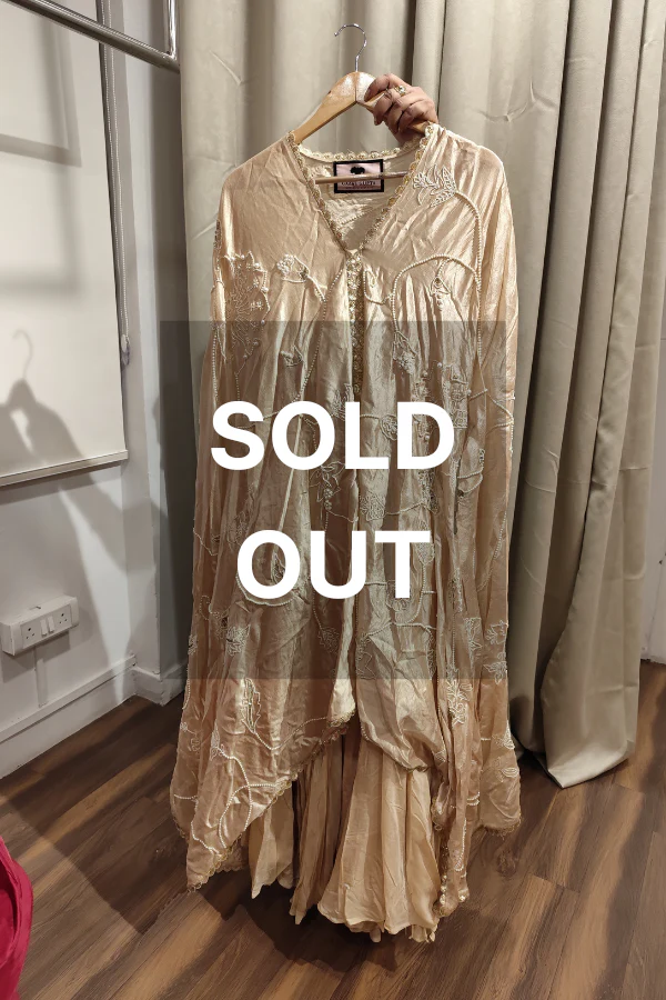 Gazal Gupta Beige Kurta & sharara set