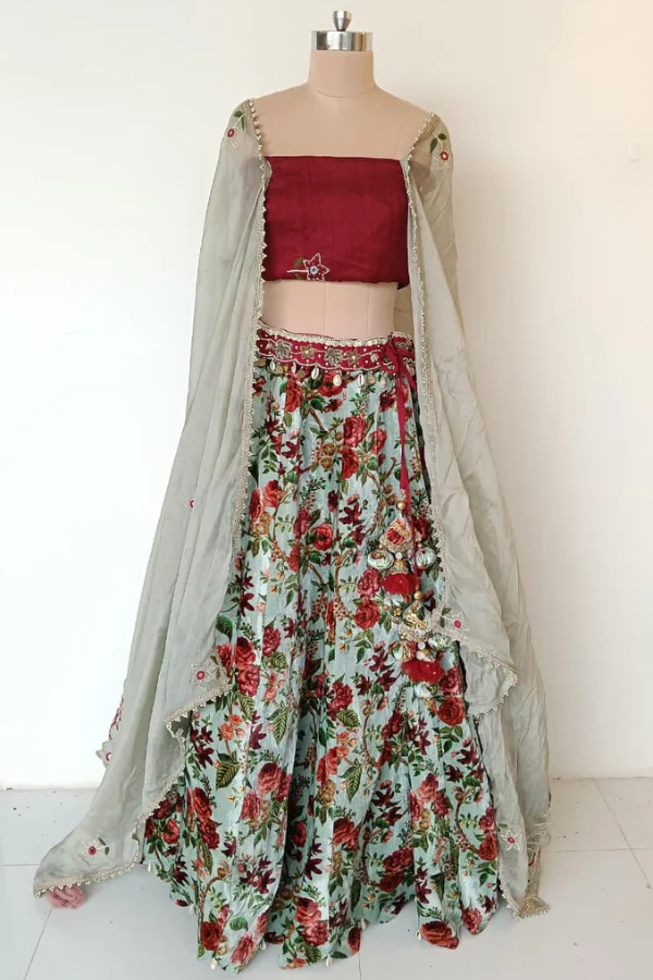 Gazal Gupta Floral Print Lehenga Set - Image 2