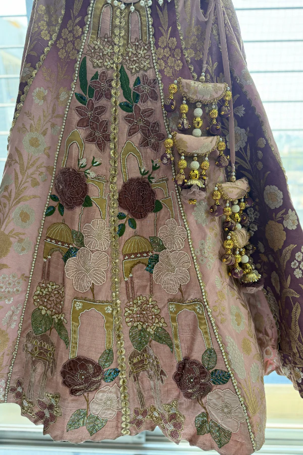 Gazal Gupta Light pink banarsi lehenga set - Image 4