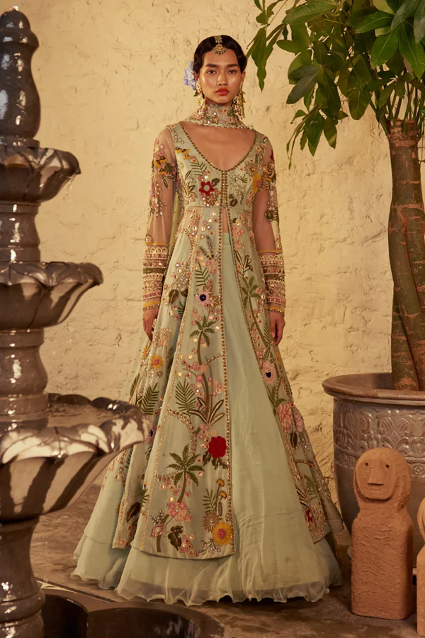 Gazal Gupta Mirror Jacket lehenga set - Image 2
