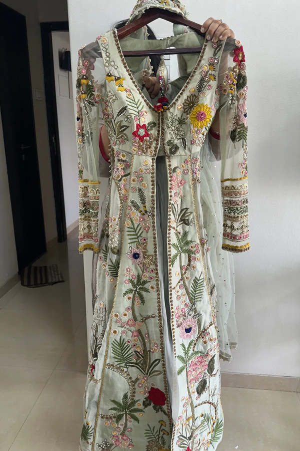 Gazal Gupta Mirror Jacket lehenga set - Image 3