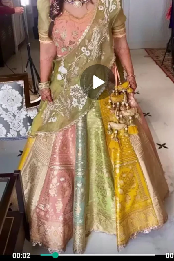 Gazal Gupta multicolor lehenga - Image 3