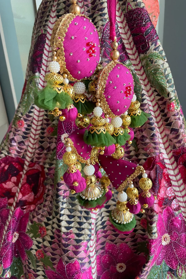 Gazal Gupta Pink raw silk lehenga - Image 5