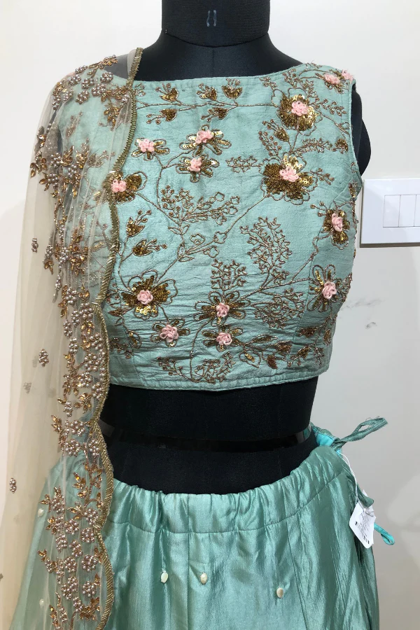 Gazal Gupta Blue lehenga set - Image 3