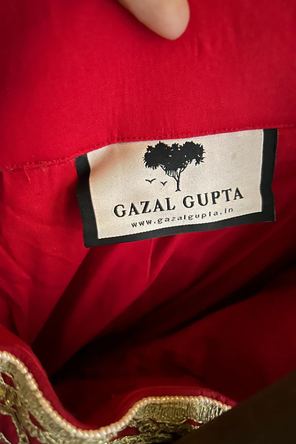 Gazal Gupta RED PEACOCK SCENARY LEHENGA - Image 5