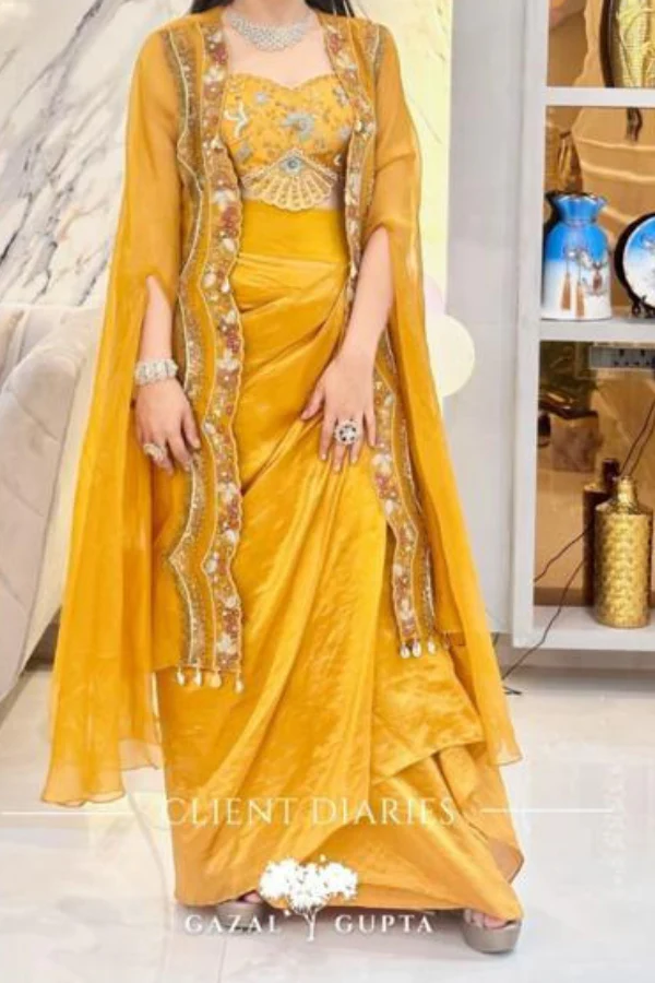 Gazal Gupta Yellow set - Image 2