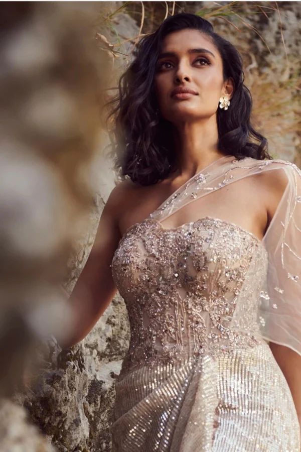 Gold drape Gown - Image 4