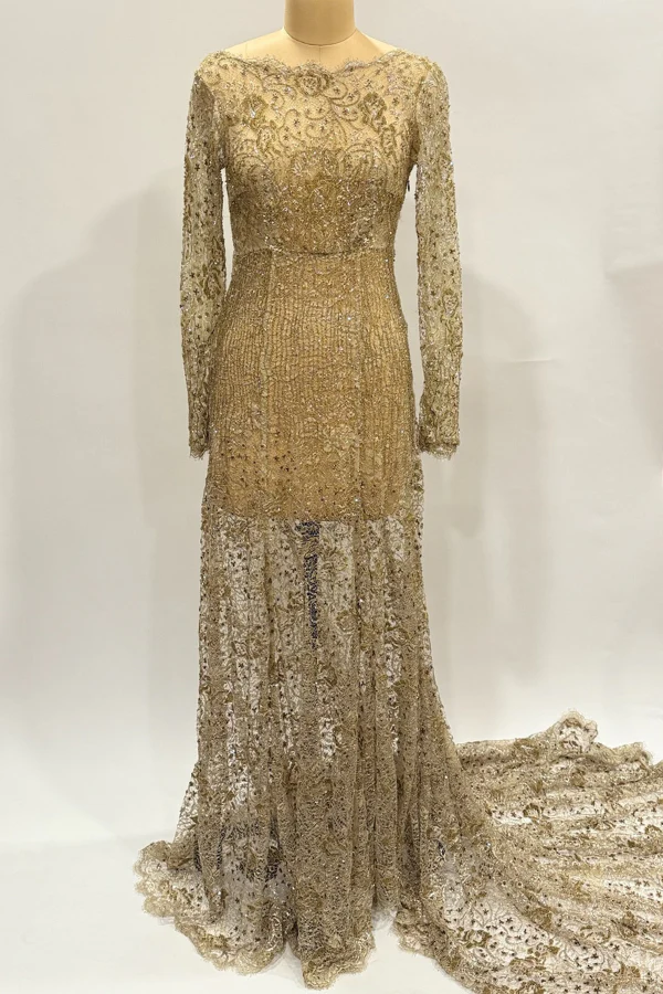 Upasana's Gold Embellished Gown - Image 3