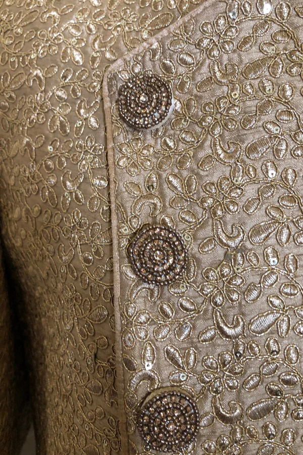 gold embroidered achkan - Image 3