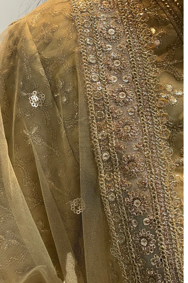 Gold embroidered lehenga set - Image 2