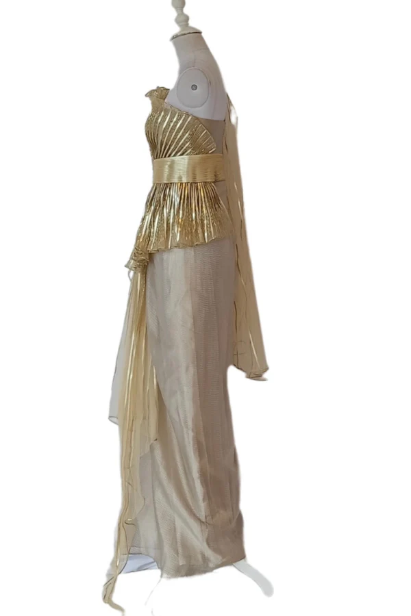 Gold metallic indo western gown - Image 7