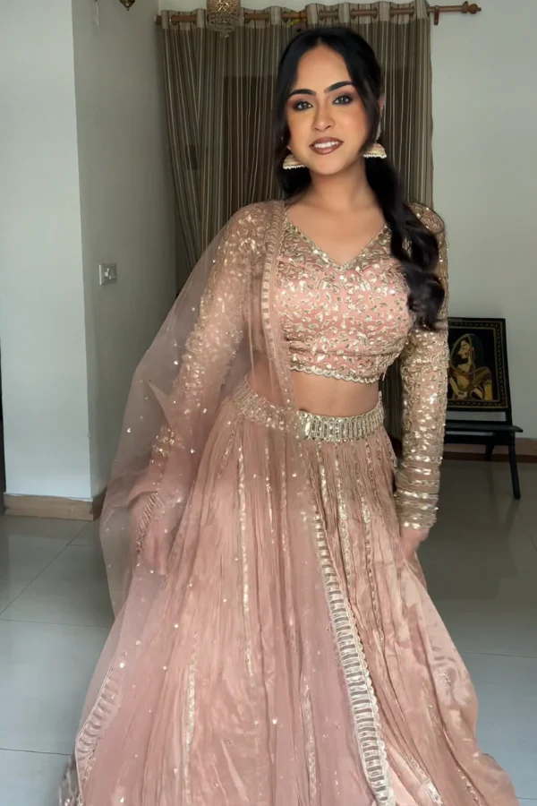 Gold sequin Lehenga set - Image 2