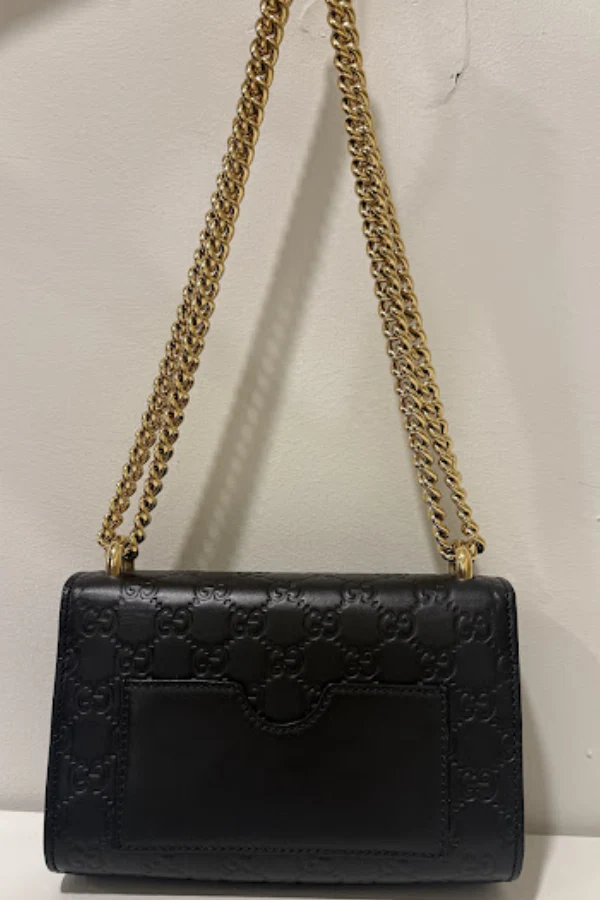 Gucci Black Guccissima Leather Padlock Shoulder Bag - Image 4