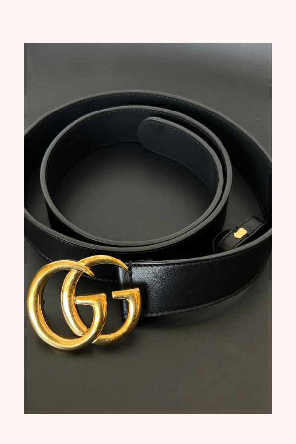 Gucci GG Logo Buckle Belt Size 36 - Image 2