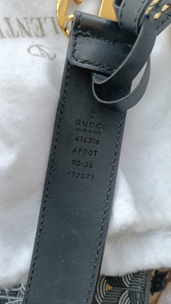 Gucci GG Logo Buckle Belt Size 36 - Image 5