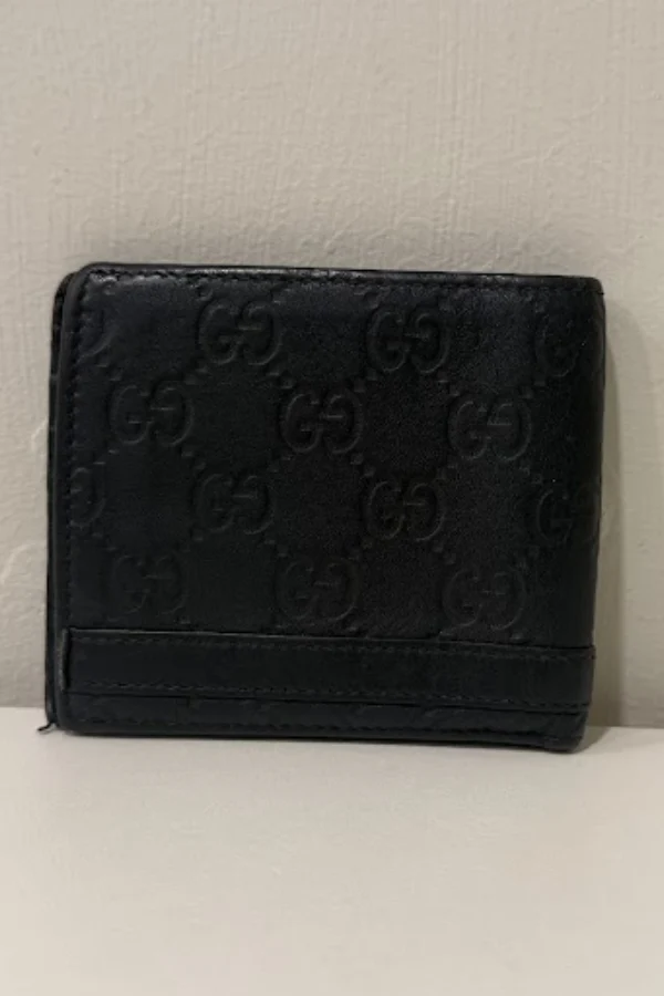 Gucci Guccissima Leather Metal Bar Bifold Wallet - Image 5